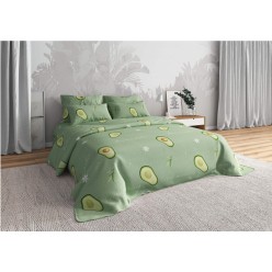 1.5 спальное постельное белье бязь зеленое Авокадо