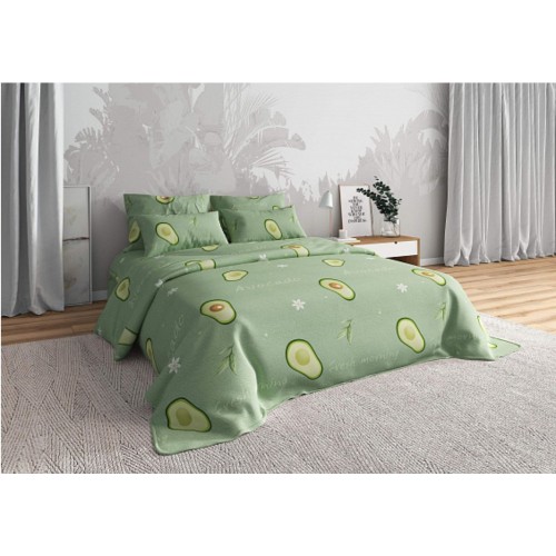 1.5 спальное постельное белье бязь зеленое Авокадо