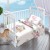 Детский комплект постельного белья для новорожденных Зайка-Балерина поплин белый с зайчиком