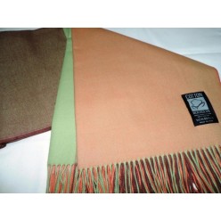Хлопковый плед INCALPACA оранжевый с зеленым 170x210