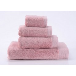 Пушистое банное полотенце из хлопка Seashells-3 розовое 70x140