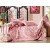 1.5 спальное постельное белье двустороннее из сатина розовое с цветами