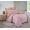  1.5 спальный однотонный комплект постельного белья розовый с бежевым