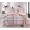 Семейный комплект постельного белья сатин двусторонний розовый