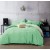 1.5 спальное постельное белье однотонное из сатина зеленое