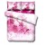 Евро постельное белье премиум сатин 3D розовое с цветами