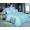 1.5 спальное постельное белье жаккард голубое с орнаментом 