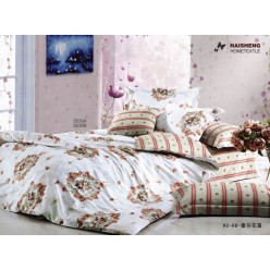 2 спальное постельное белье двустороннее белое с орнаментом