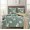 Семейное постельное белье сатин двустороннее хаки с цветами