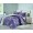 2 спальный комплект постельного белья сатин двусторонний фиолетовый с листьями