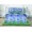 1.5 спальное постельное белье из поплина синее с цветами