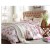 1.5 спальный комплект постельного белья сатин белый с розовыми бабочками