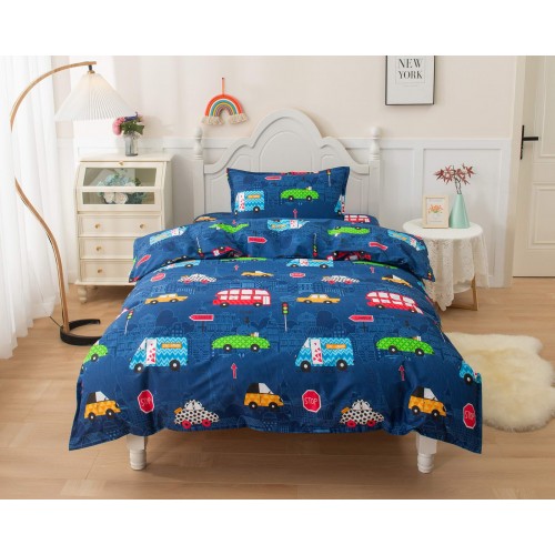 Трафик (синий) КПБ детский Трафик (синий) КПБ детский