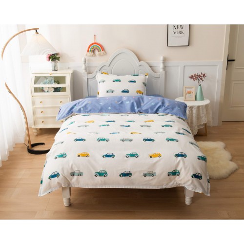 Машинки Ретро (белый) КПБ детский Машинки Ретро (белый) КПБ детский