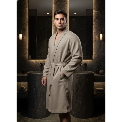 Дориан (бежевый) S-M Мужской Халат