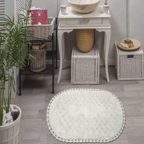 AVRORA (крем) Коврик для ванной кружевной 60х100