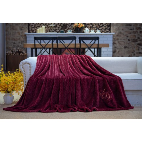 Эшли (бордо) Покрывало 160х220