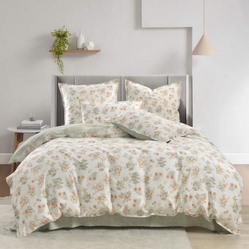 Дебора (шалфей) КПБ сатин Евро 4н