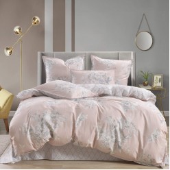 Дебюсси (розовый) КПБ сатин Евро 4н Дебюсси (розовый) КПБ сатин Евро 4н