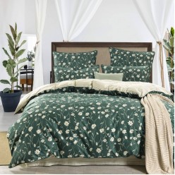 Бель (зеленая) КПБ сатин 7Е