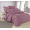 Семейное постельное белье однотонное из сатина дымчато розовое