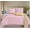 Семейное постельное белье сатин двустороннее розовое с бежевым
