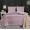 Семейное постельное белье сатин двустороннее розовое в стильную клетку
