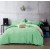 Семейный комплект постельного белья сатин однотонный зеленый