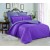 Семейное постельное белье однотонное из сатина фиолетовое