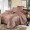 Семейное постельное белье сатин жаккард коричневое с орнаментом