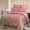 Семейное постельное белье сатин жаккард розовое с орнаментом